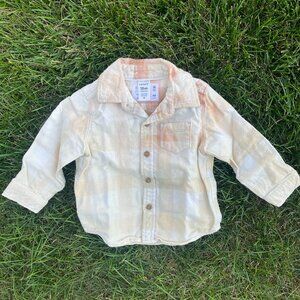 Baby Infant 18M Random Bleach Dye Flannel Shirt